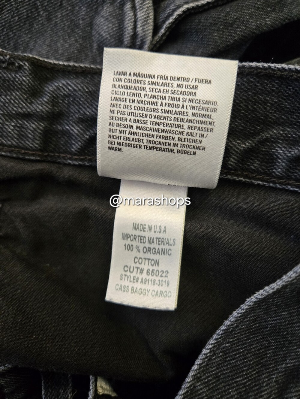 AGOLDE Cass Baggy Cargo Jean Black - Picture 8 of 8